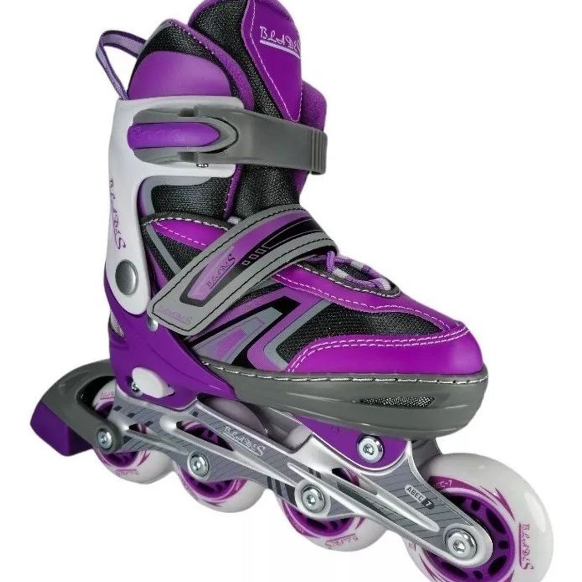 GENERICO - Patines Linea Ajustables Semiprofesionales Kit Blades Morado
