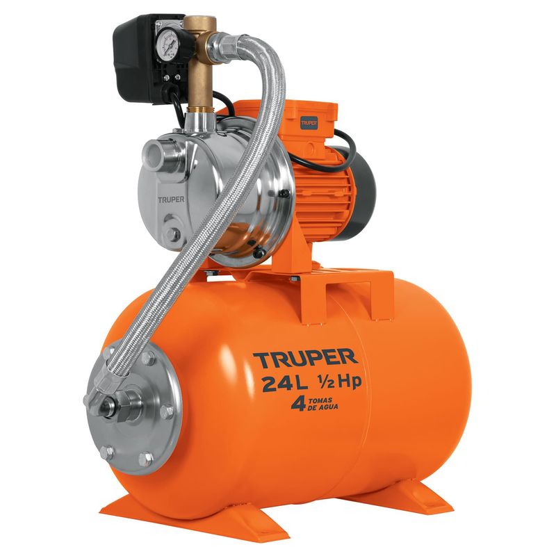 TRUPER - Bomba hidroneumática 1/2 HP, 24 L Truper