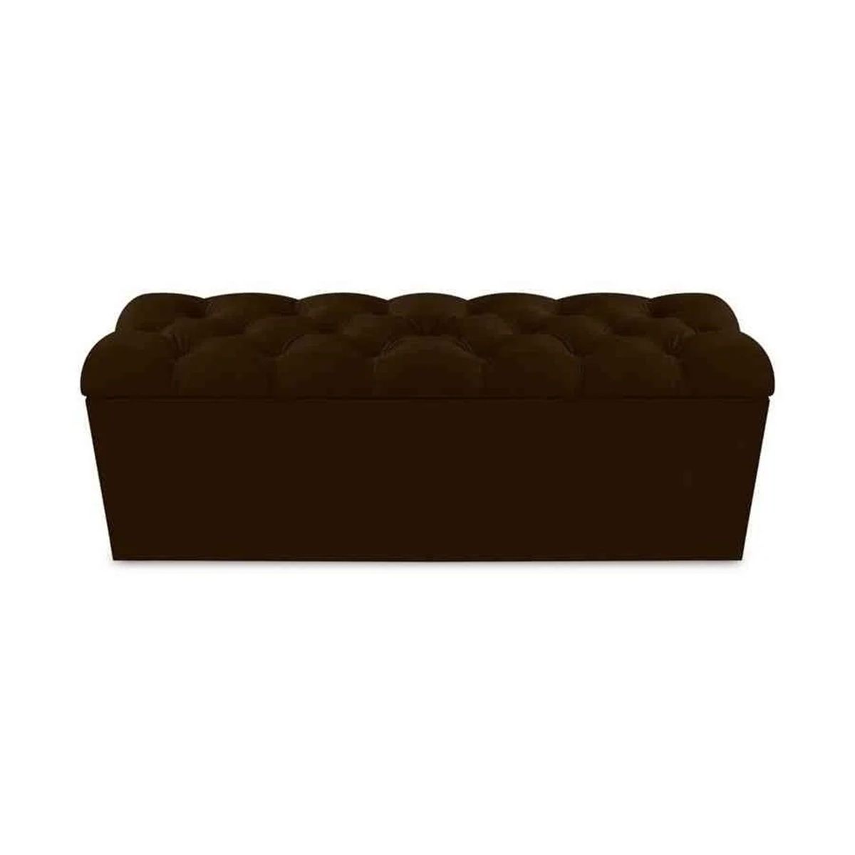 MAGIC CLASS - PUFF BAÚL ZAPATERO DIAMOND 140X50X40 MICROFIBRA CAFÉ