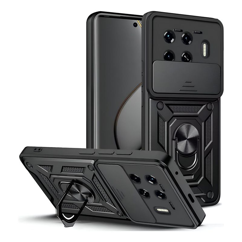 GENERICO - Funda Protector Cámara Slider Compatible Tecno Spark 20 Pro Plus Negro
