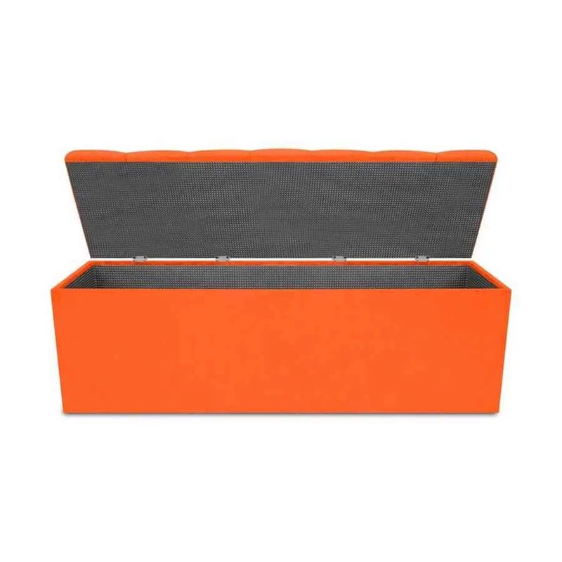MAGIC CLASS - PUFF BAÚL ZAPATERO DIAMOND 160X50X40 ECOCUERO NARANJA