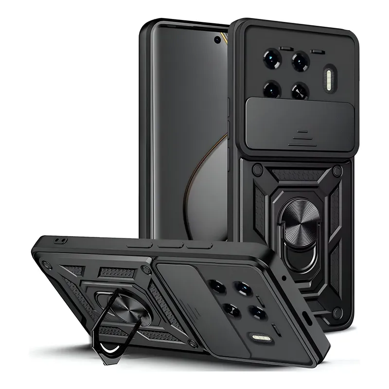 GENERICO - Funda Estuche Case Slider Compatible Con Tecno Spark 20 Pro Plus Negro