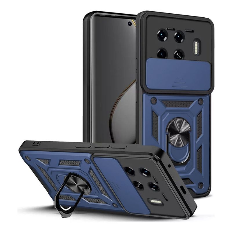 GENERICO - Funda Estuche Case Slider Compatible Con Tecno Spark 20 Pro Plus Azul