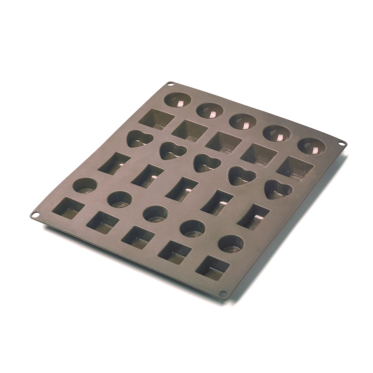 PRESS - Molde de Silicona para Chocolates 30 Und. Surtidos PRESS 77310 Marrón