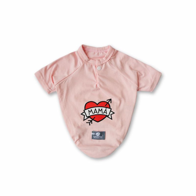 WAWAW - Camiseta para perro  talla 2XL rosa corazón y flecha mamá Wawaw