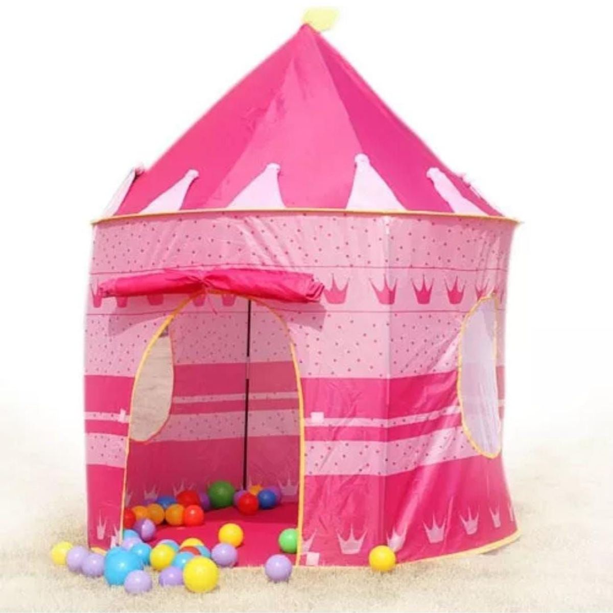 INFANTILES CAJUROMIX - Carpa cohete rosa + Obsequio  50 Pelotas