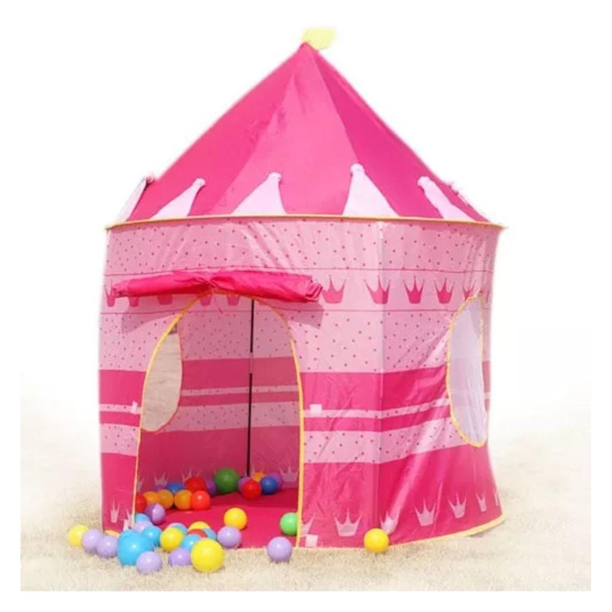 INFANTILES CAJUROMIX - Carpa cohete rosa + Obsequio  50 Pelotas