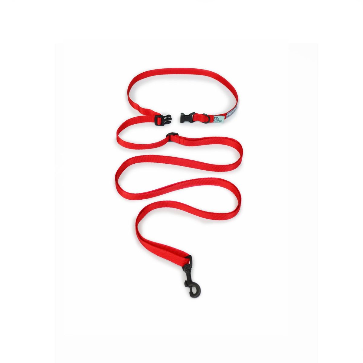 WAWAW - Traílla para perro  talla 16mm manos libres adorable rojo Wawaw