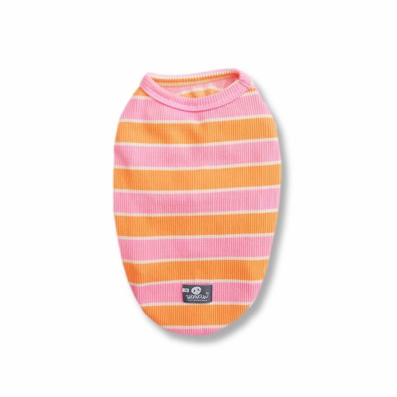 WAWAW - Esqueleto para perro  talla S naranja líneas fucsia Wawaw