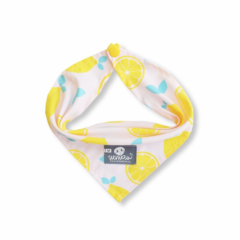WAWAW - Pañoleta para perro talla L sub limones Wawaw