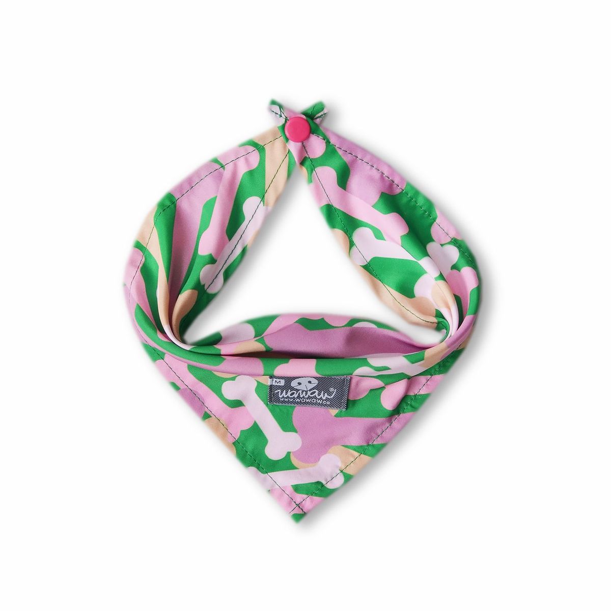 WAWAW - Pañoleta para perro talla M sub camuflada rosa Wawaw