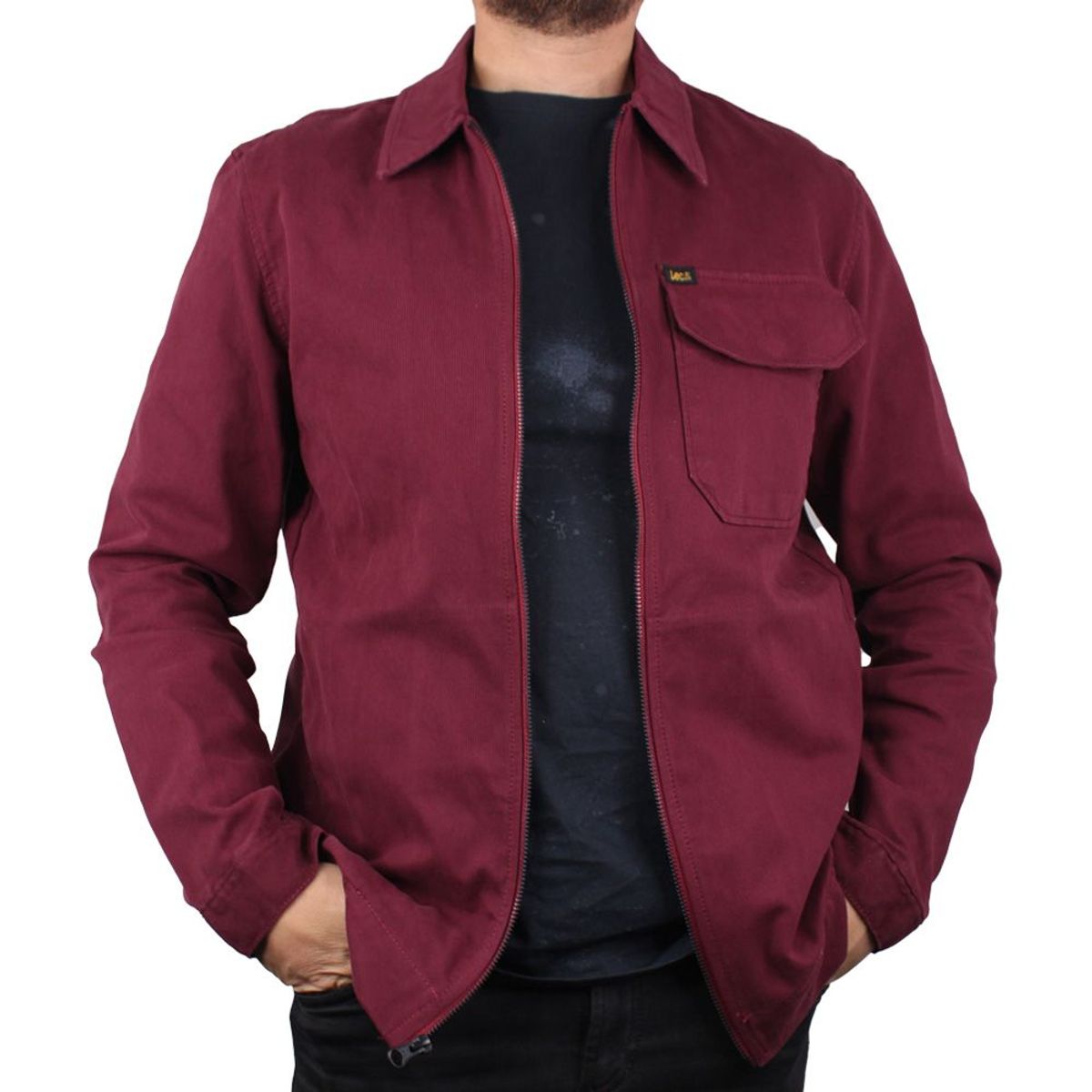 LEC LEE - CHAQUETA CASUAL PARA HOMBRE LEC LEE - VINOTINTO