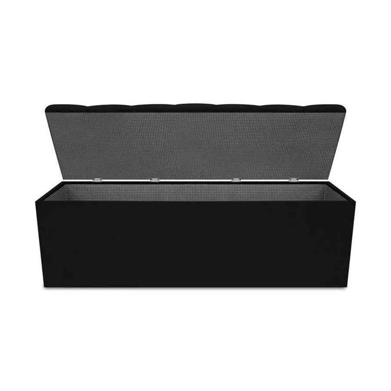 MAGIC CLASS - PUFF BAÚL ZAPATERO DIAMOND 200X50X40 ECOCUERO NEGRO