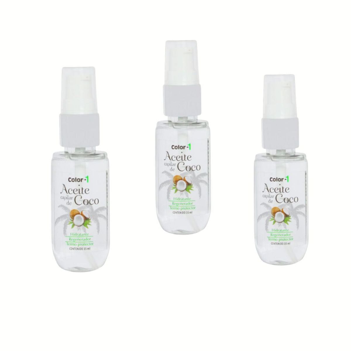 COLOR - ACEITE CAPILAR DE COCO X 3 FRASCOS