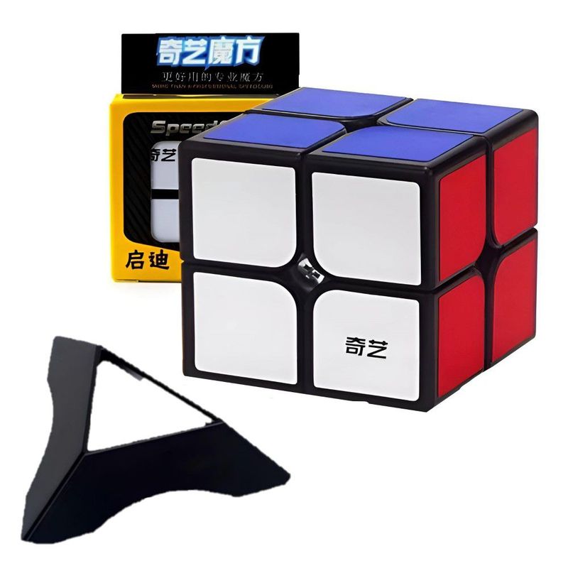 QIYI - Cubo Rubik 2x2 Qiyi Fondo Negro Speed Cube Original
