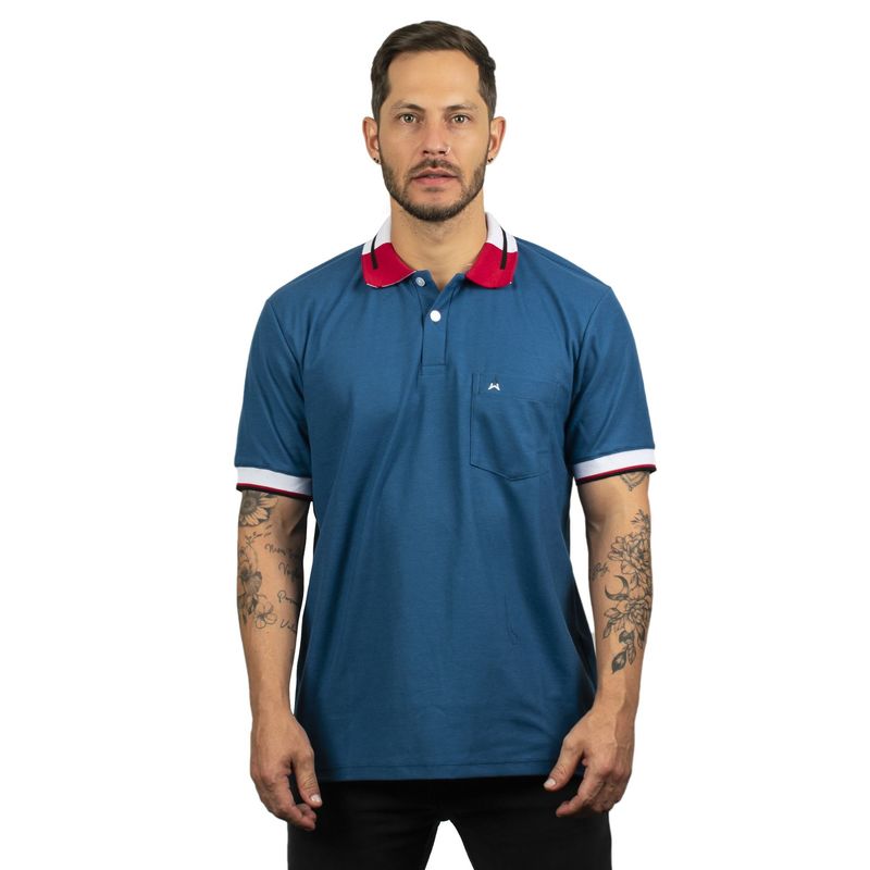 HAMER - Camiseta Tipo Polo Para Hombre Hamer Con Bolsillo