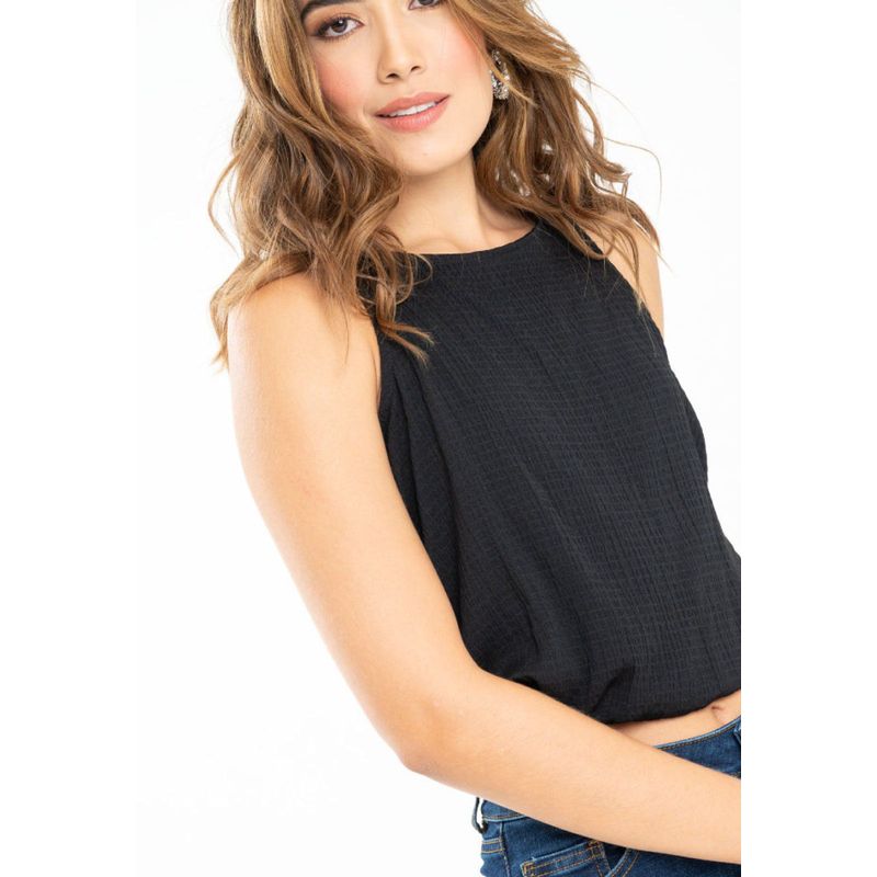 RAGGED - Blusa sisa crunchy Negro Ragged