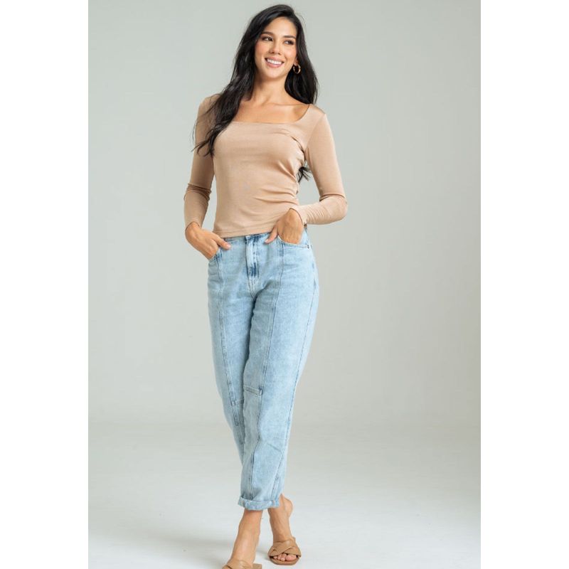 RAGGED - Blusa escote recto Beige medio Ragged