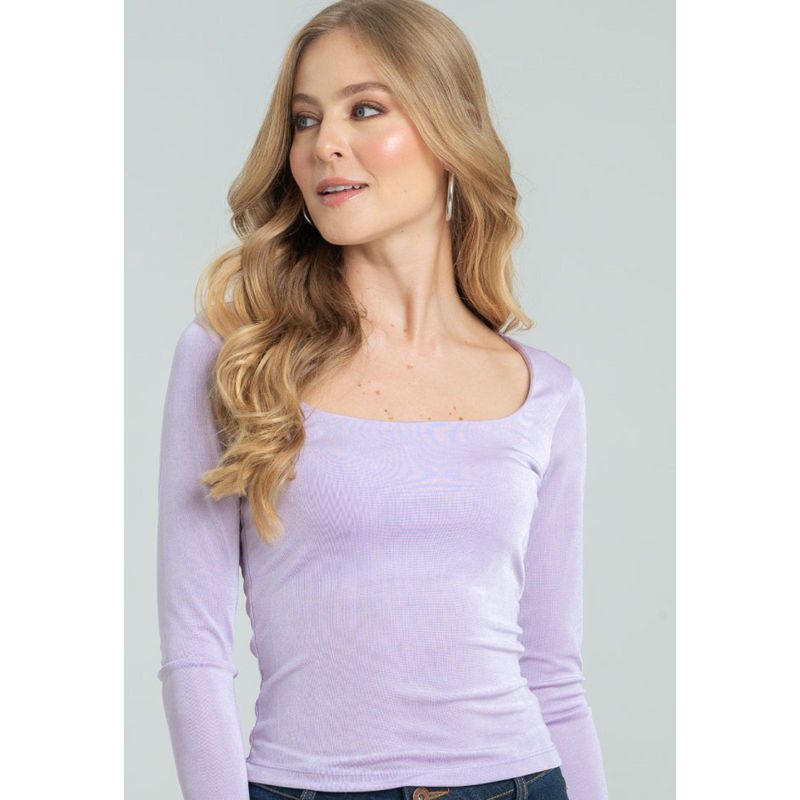 RAGGED - Blusa escote recto Lila Ragged