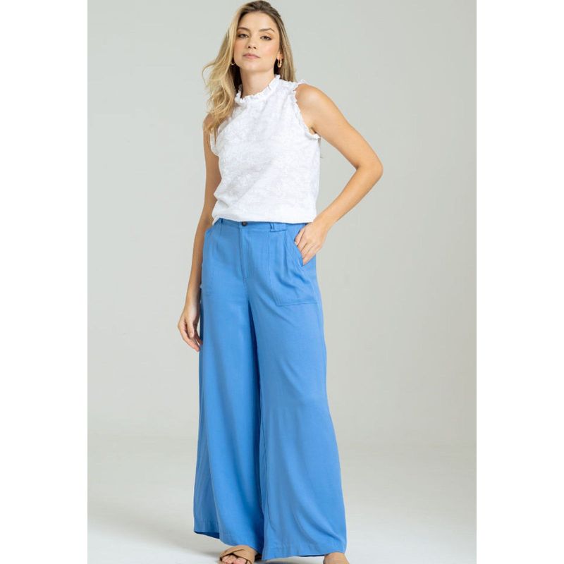 RAGGED - Pantalon kamai Azul hortensia Ragged