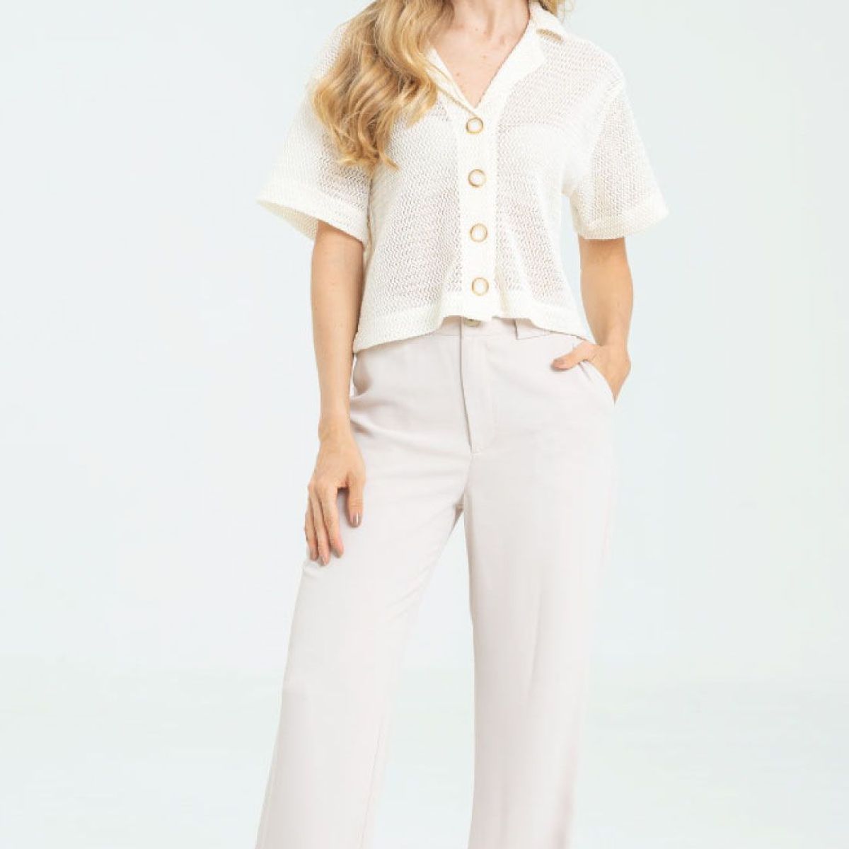 RAGGED - Pantalon iguazu palazzo Beige claro Ragged.