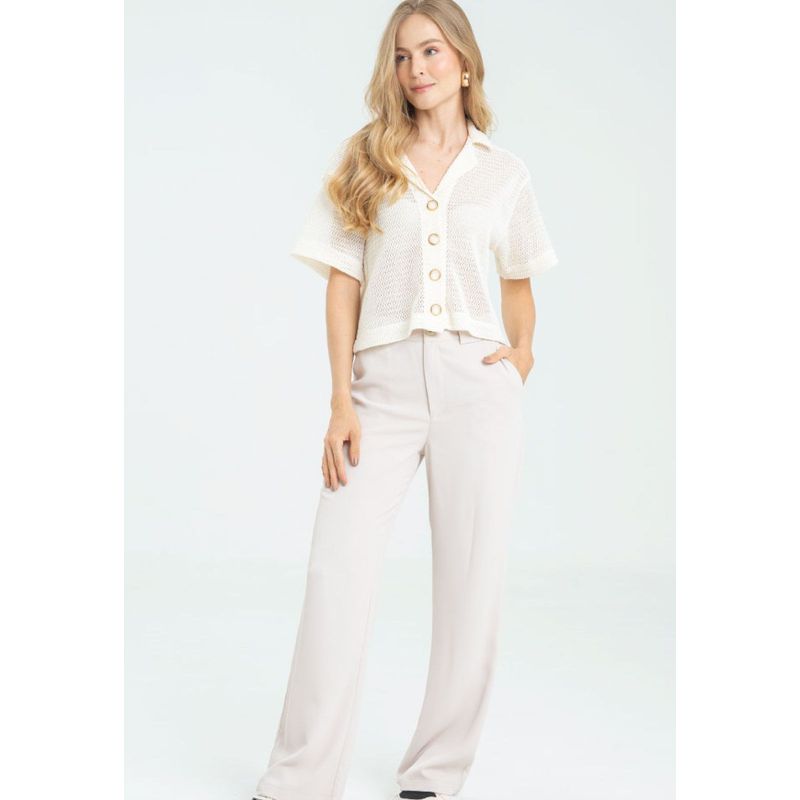 RAGGED - Pantalon iguazu palazzo Beige claro Ragged