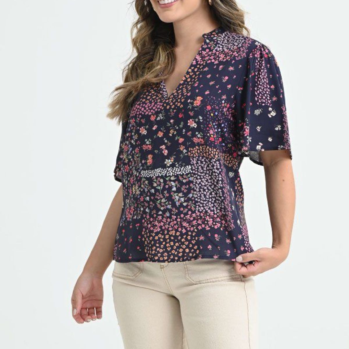 RAGGED - Blusa crishell Azul oscuro Ragged