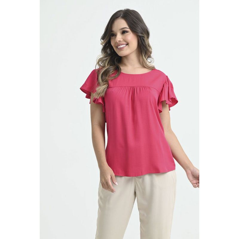 RAGGED - Blusa holiday Rosado frambuesa Ragged