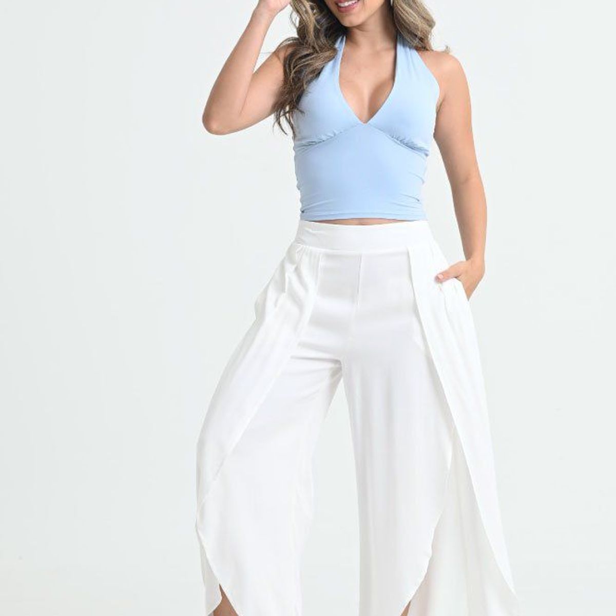 RAGGED - Top melissa Azul claro Ragged