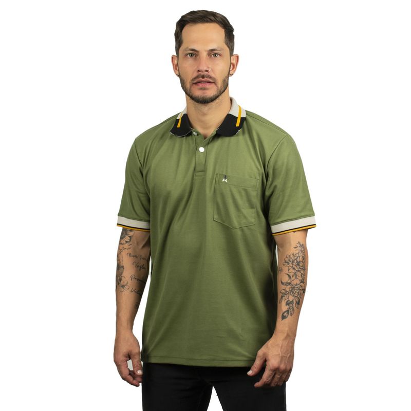 HAMER - Camiseta Tipo Polo Para Hombre Hamer Con Bolsillo