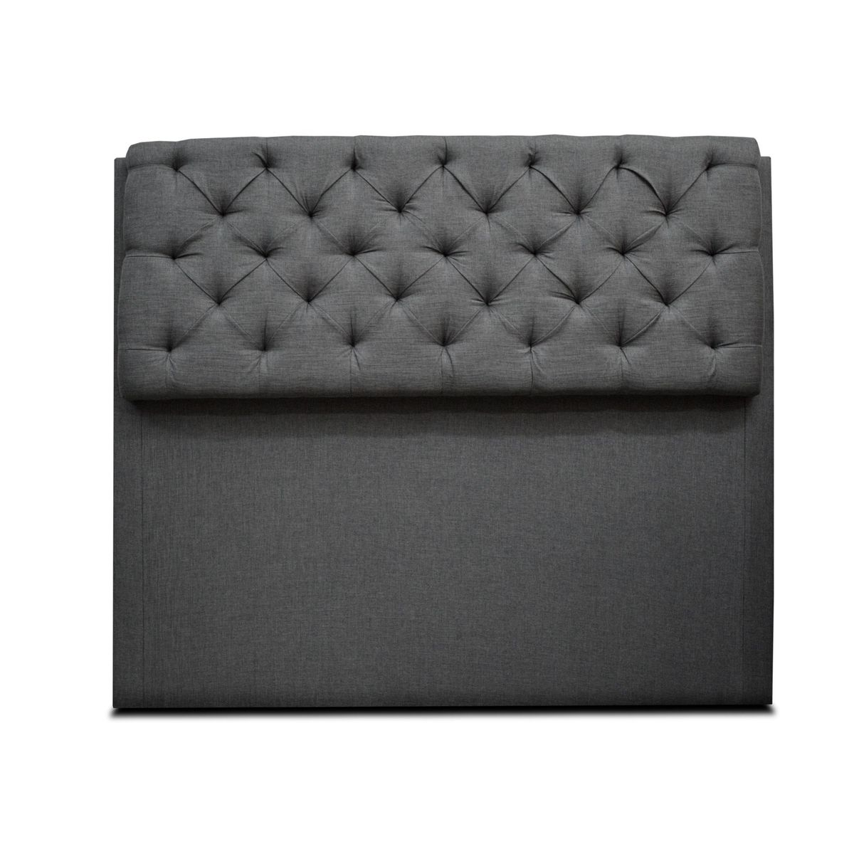MUEBLES ONLINE - Cabecero de piso dreamer lino gris 120 cms