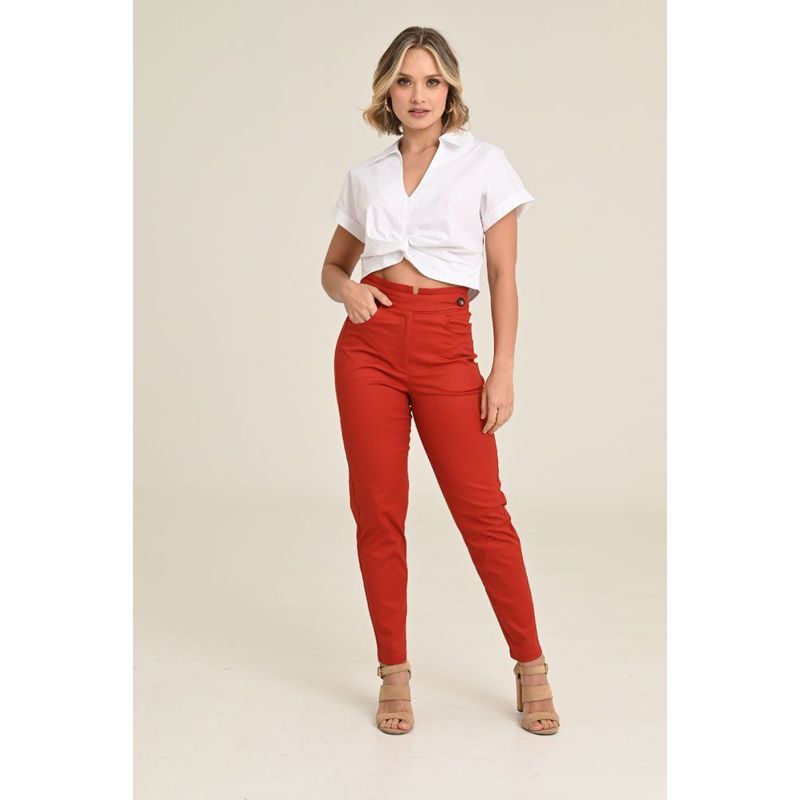RAGGED - Pantalon yoriko Rojo persa Ragged