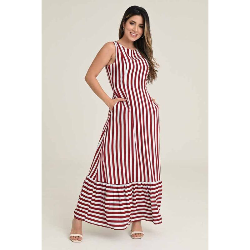 RAGGED - Vestido mambo Rojo vino Ragged