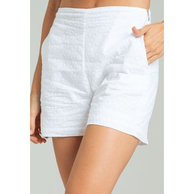 RAGGED - Short ojalillo Blanco Ragged