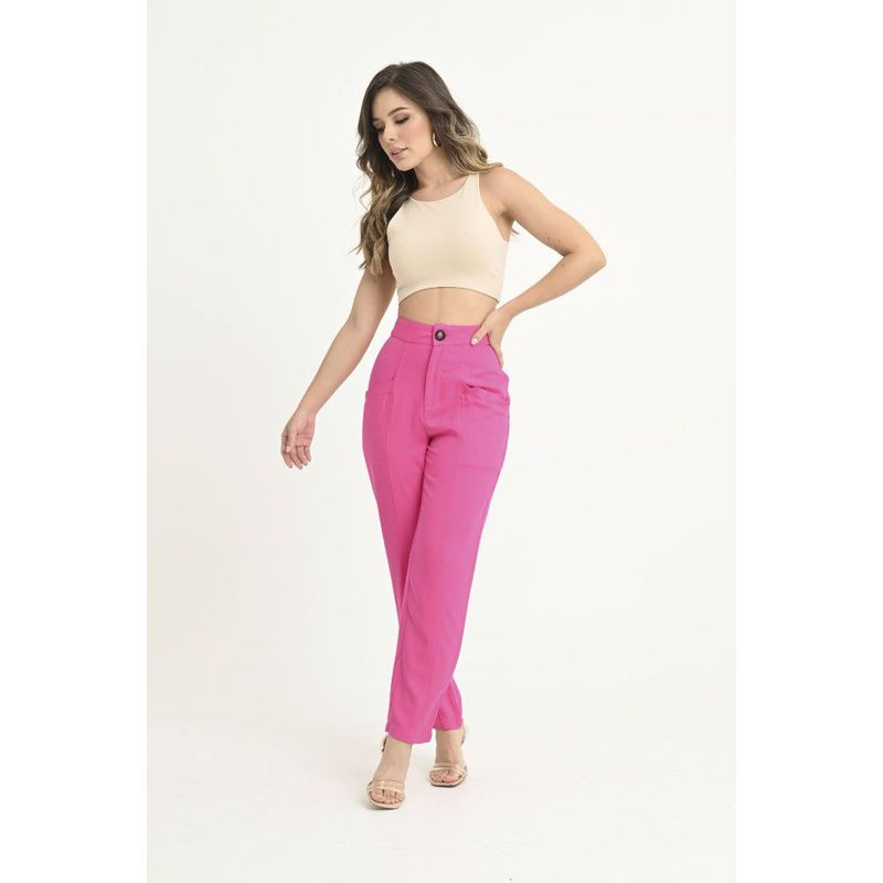 RAGGED - Pantalon harem bolsillos Fucsia Ragged