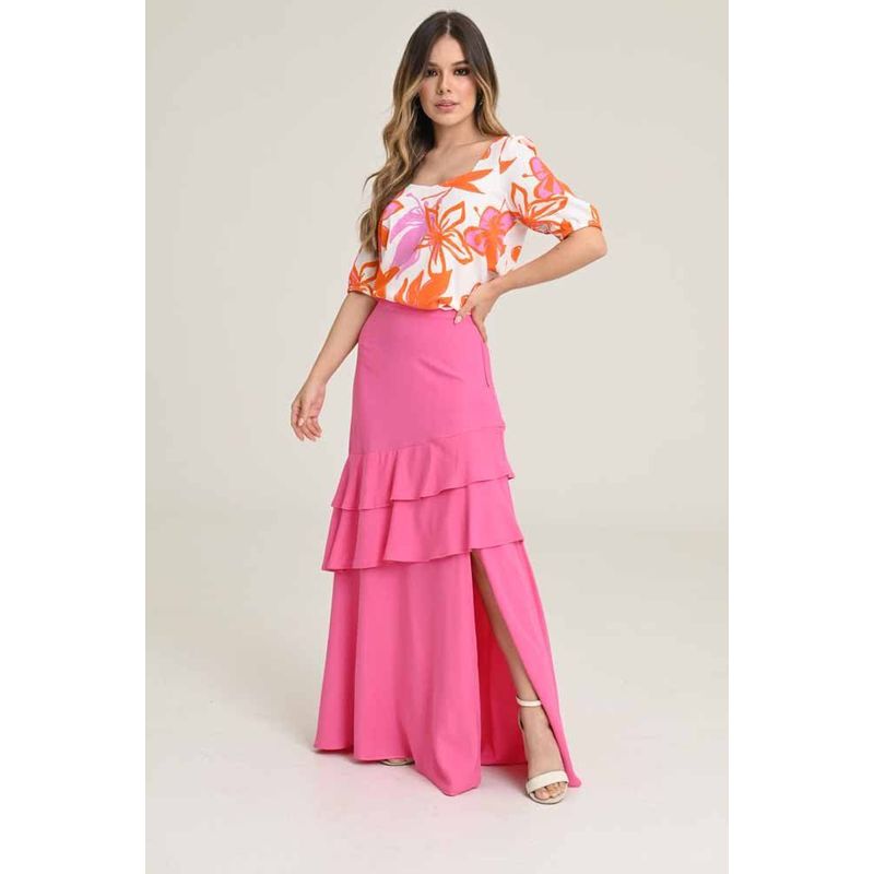 RAGGED - Falda marruecos Rosado brillante Ragged