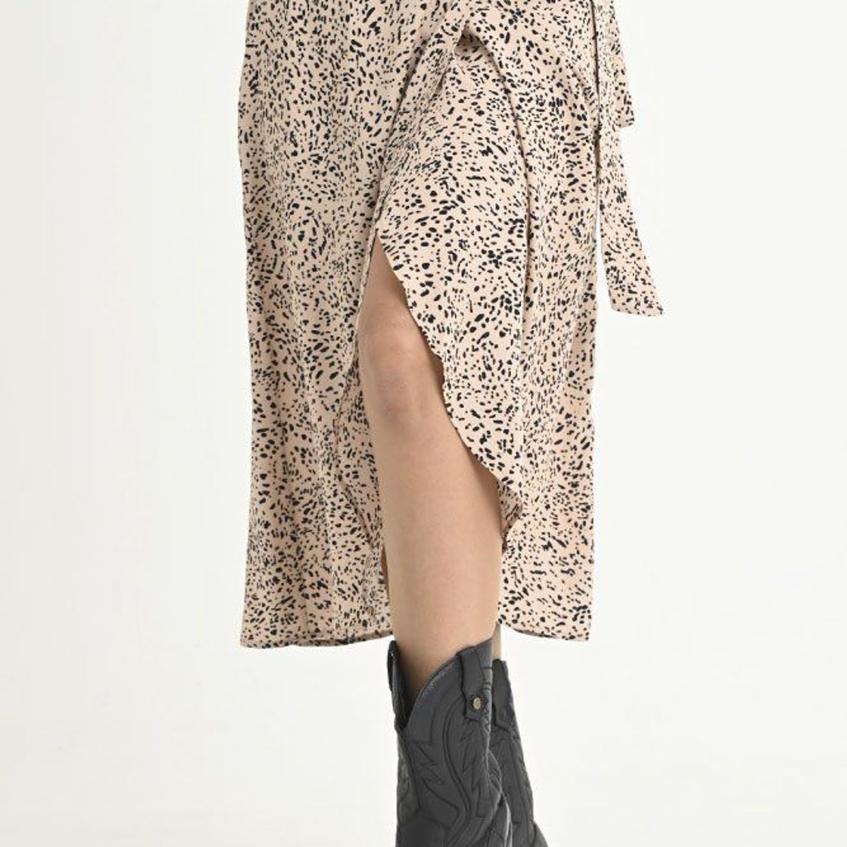 RAGGED - Falda pareo animal print Beige medio Ragged