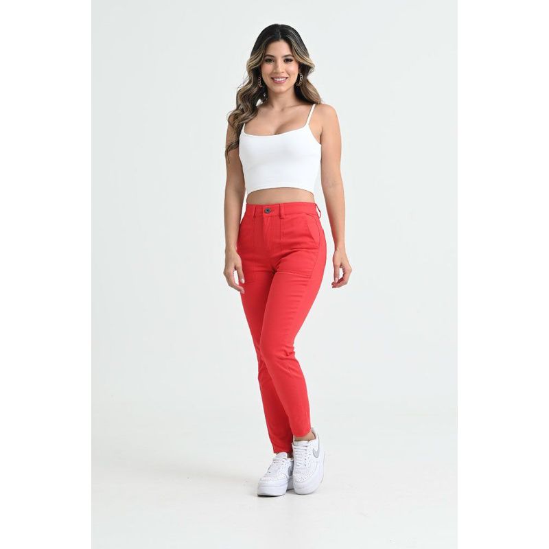 RAGGED - Pantalon mom hockey Rojo puro Ragged
