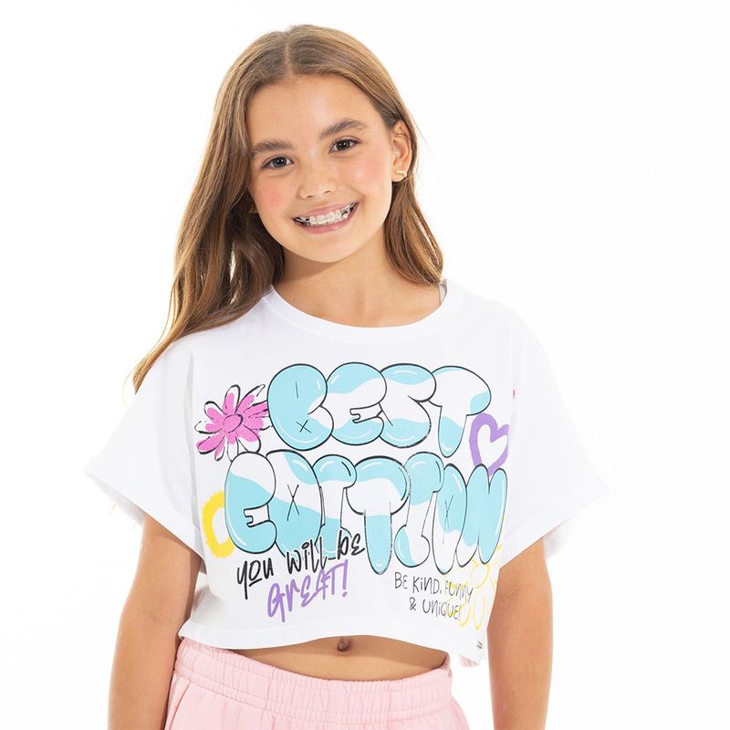 NAUTY BLUE - Camiseta Corta Para Niñas Nauty Blue 50928