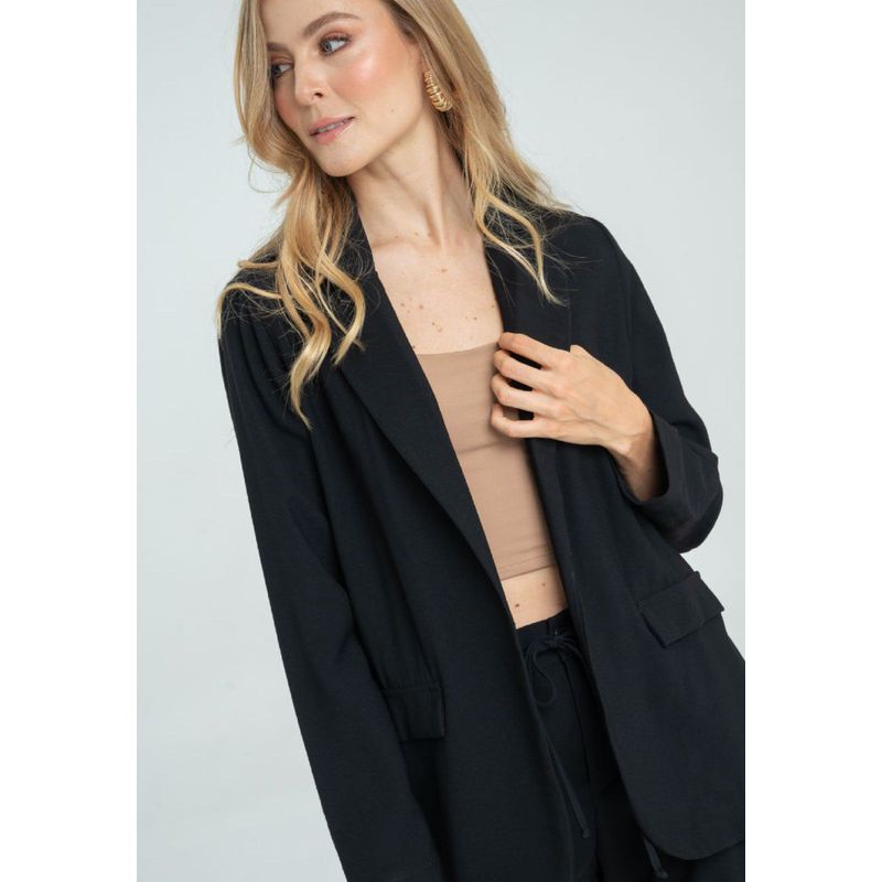RAGGED - Chaqueta larga tipo blazer Negro Ragged