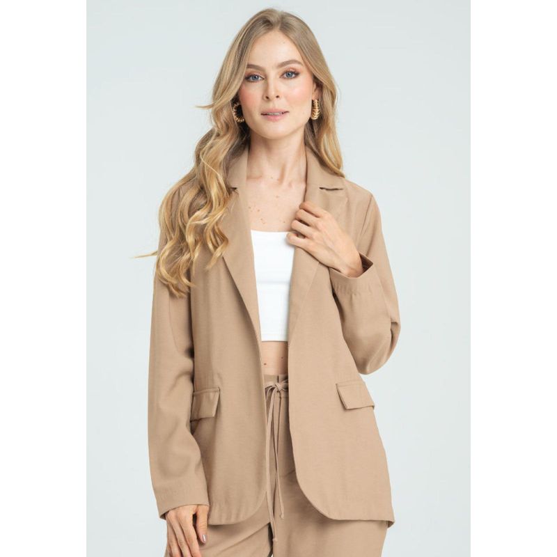 RAGGED - Chaqueta larga tipo blazer Beige oscuro Ragged