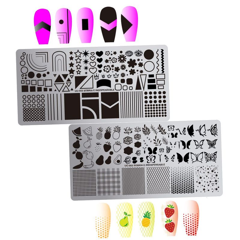GENERICO - Placa metálica para estampar uñas con motivos en tendencia