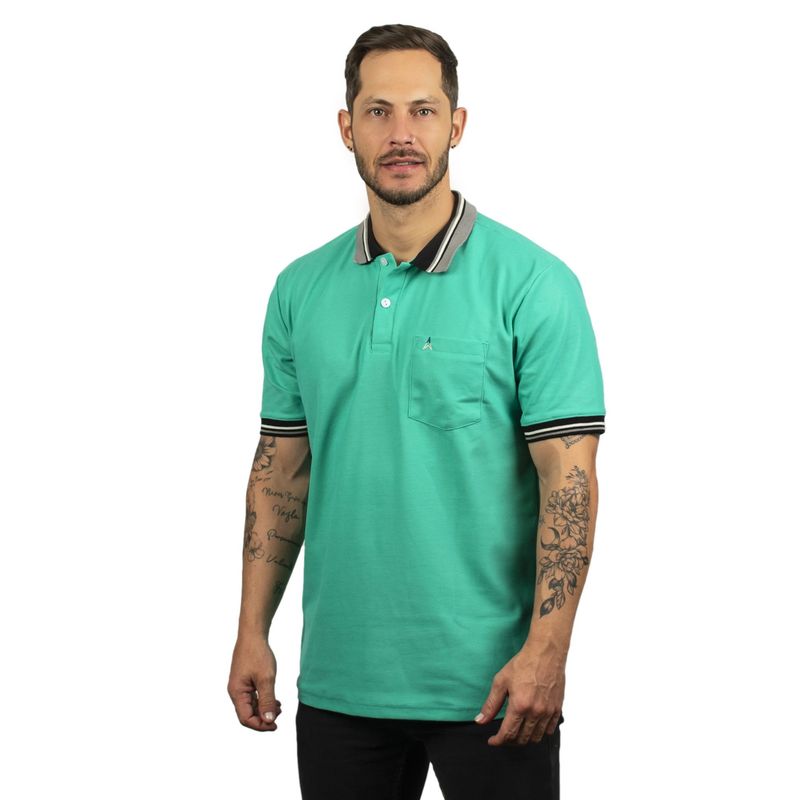 HAMER - Camiseta Tipo Polo Para Hombre Hamer Con Bolsillo_.