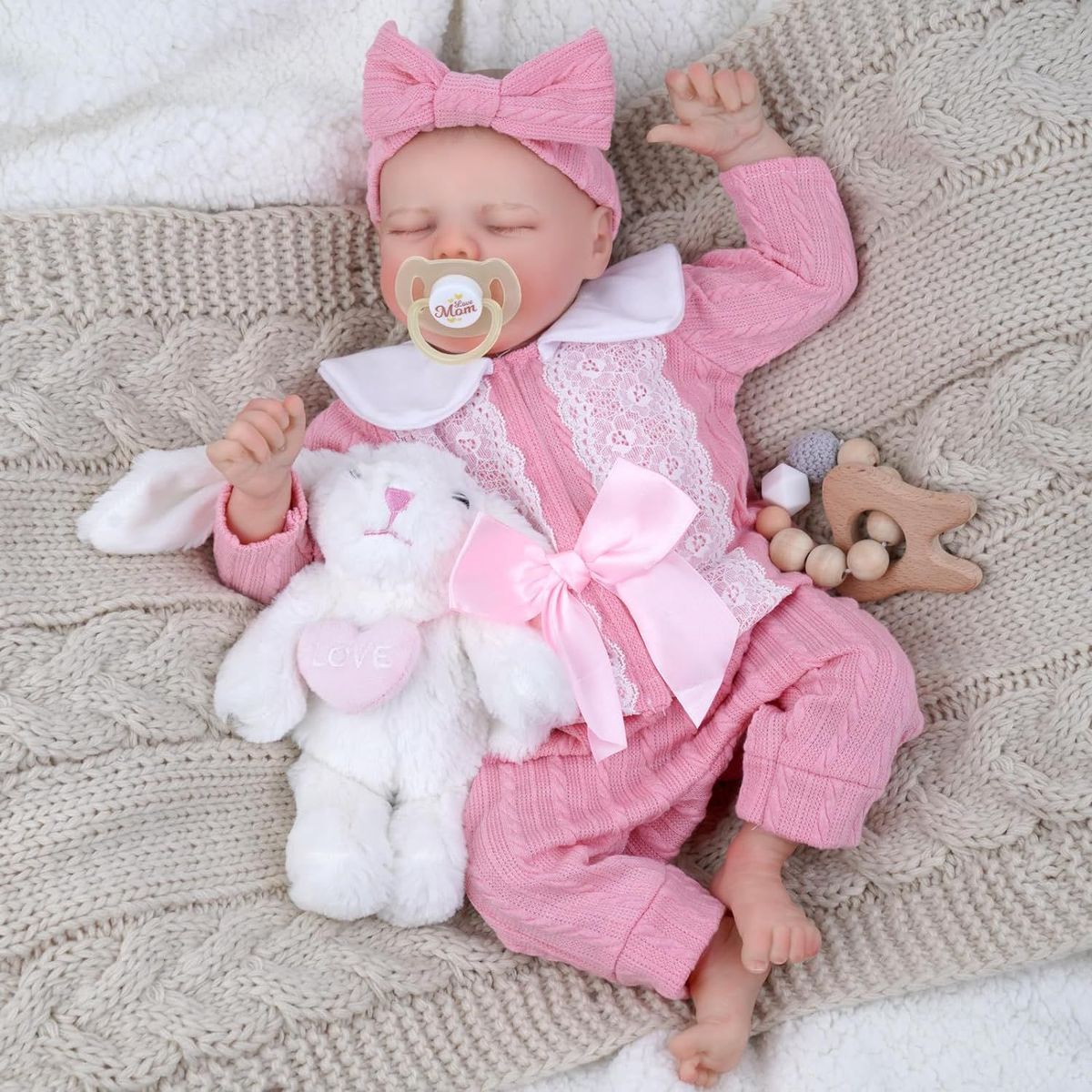 GENERICO - ❤ Bebe Reborn ❤ Maria Sofia Ropa Rosada ❤