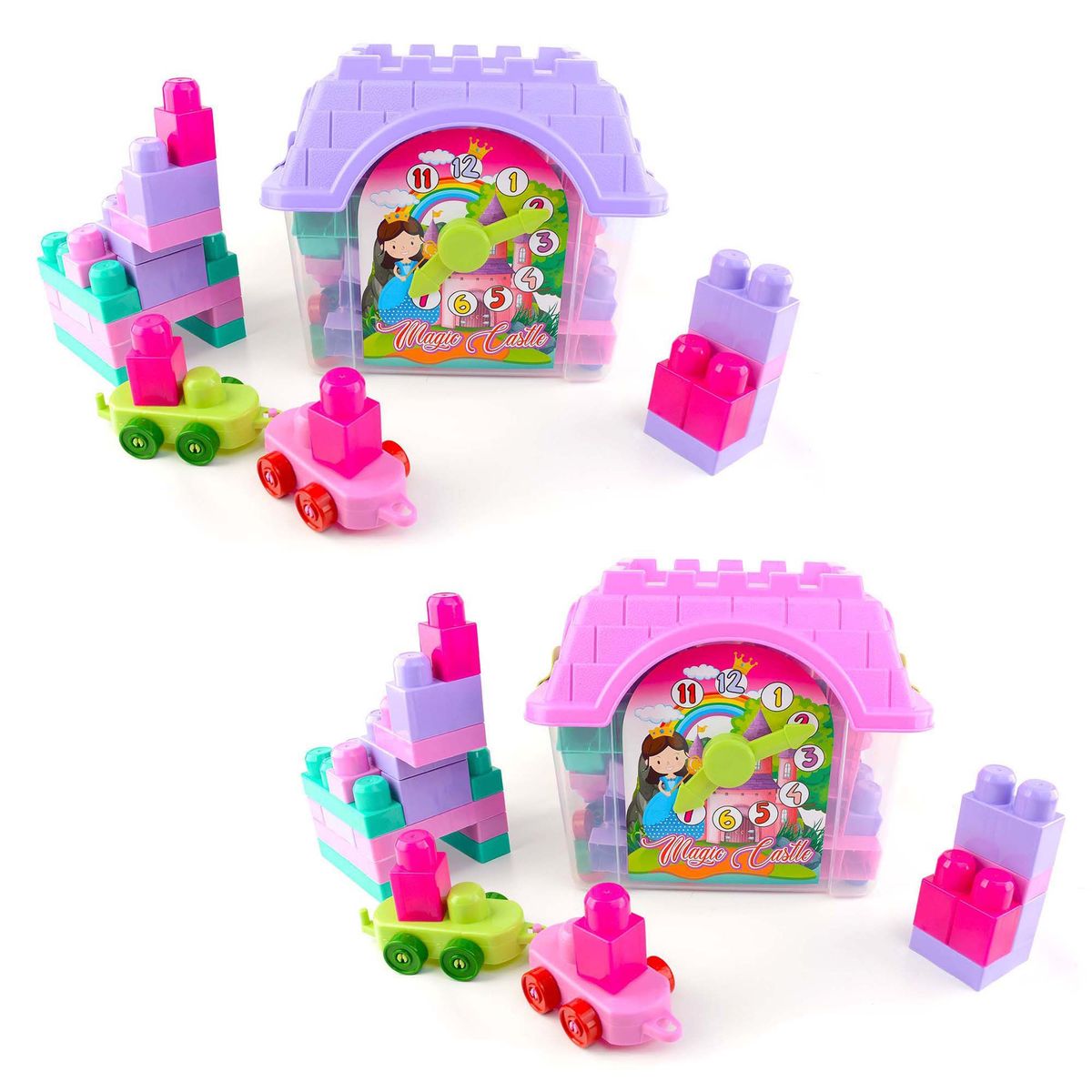 ENERGY PLUS - 2 Casas Didácticas 120 Pzas Bloques para construir aprender