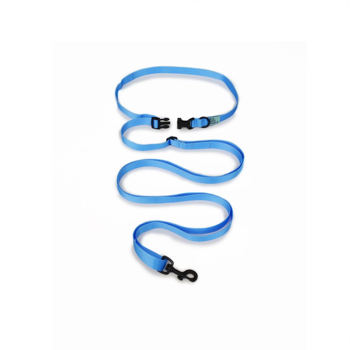 WAWAW - Traílla para perro  talla 16mm manos libres adorable azul claro Wawaw