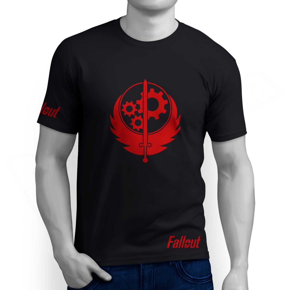 ARITEX - Camiseta Fallout - Brotherhood Of Steel Videojuego Serie