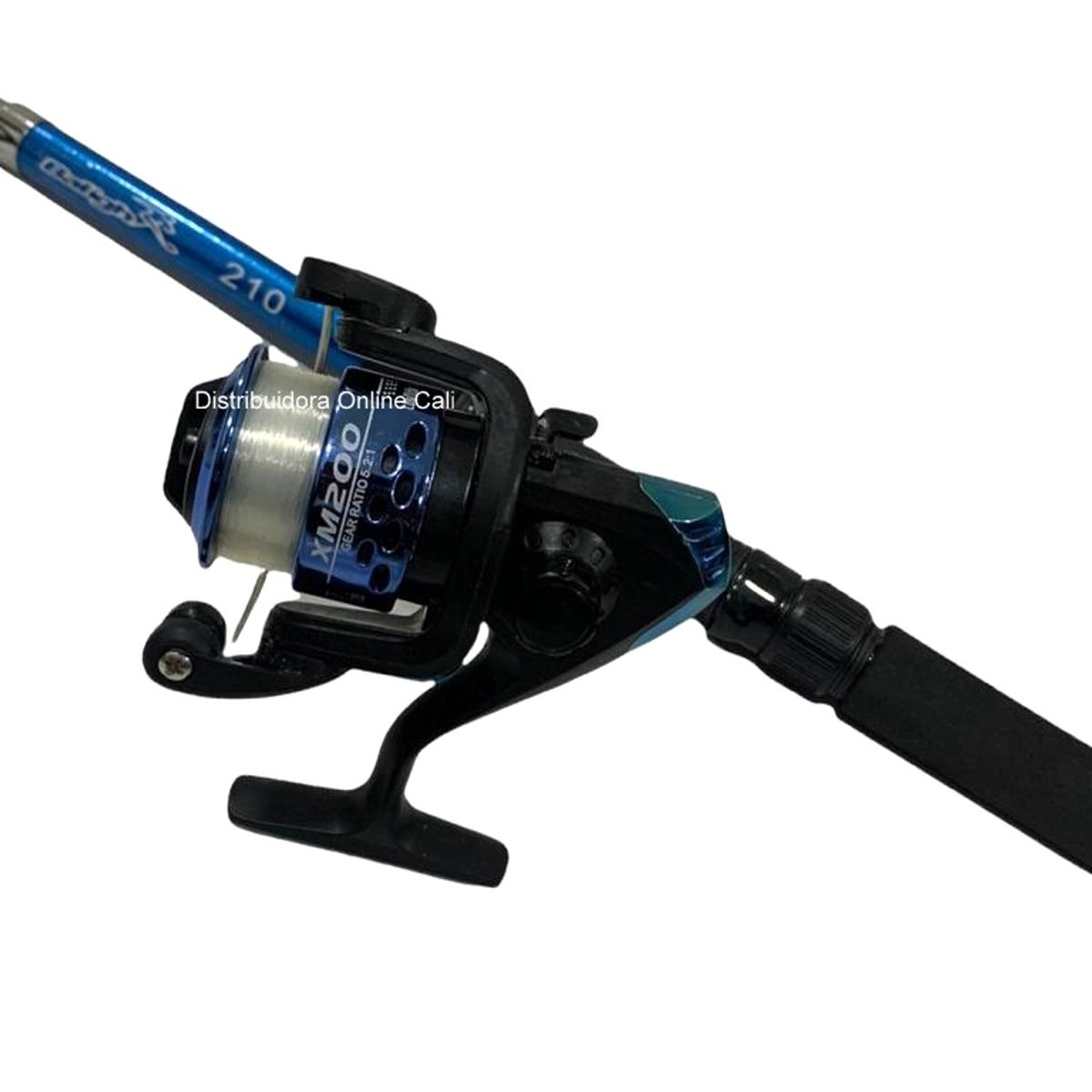 ANAYA - Caña De Pescar + Carrete + Naylon Vara De 2.05 Mts