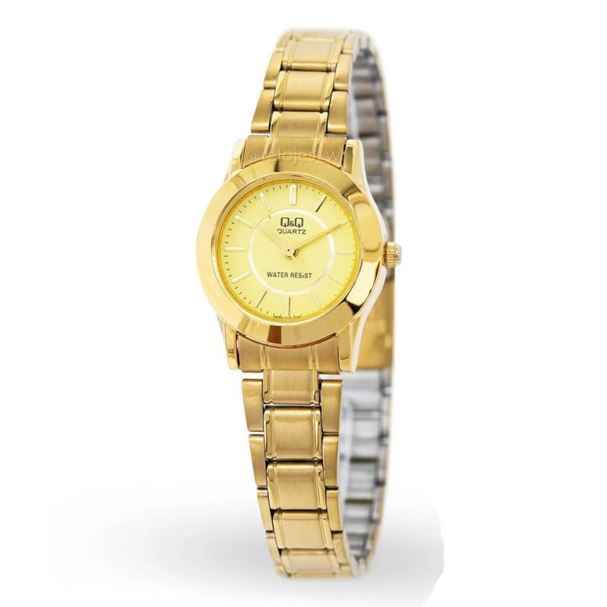 Q&Q - Reloj Para Mujer Q&q Qyq Q685-010y Dorado Acero + Estuche