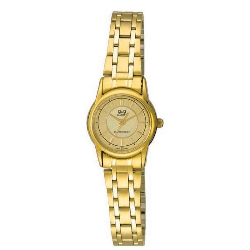 Q&Q - Reloj Mujer Qyq Q&q Q621-010y Acero Dorado Dama + Estuche